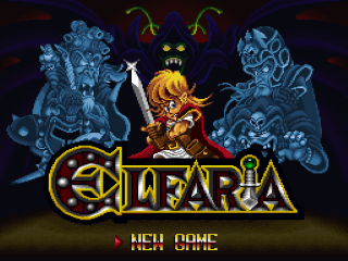 Elfaria title screen for Super Famicom